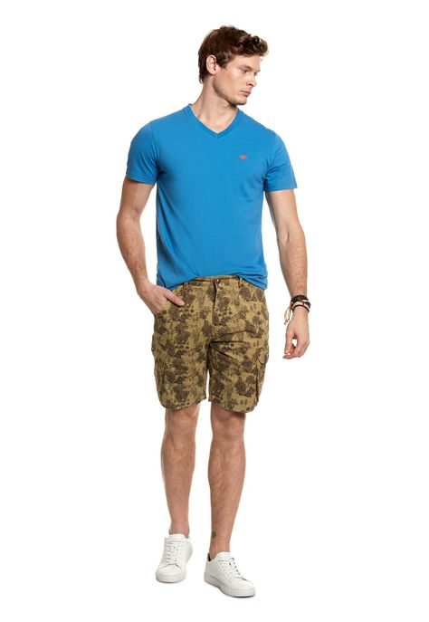 Bermuda Estampado Cargo Fj Khaki-1