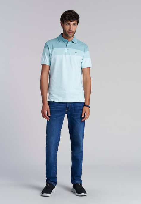 Polera Polo Rayas Baltimore River Melange-0