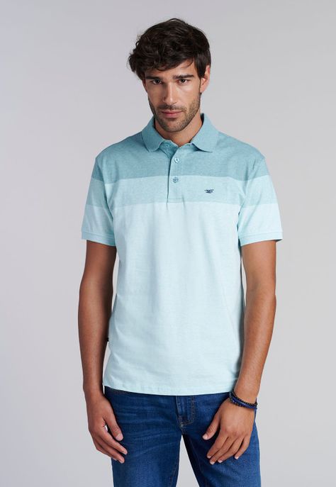 Polera Polo Rayas Baltimore River Melange-1