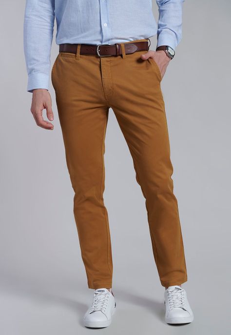 Pantalón Twill Camel Slim /31-0