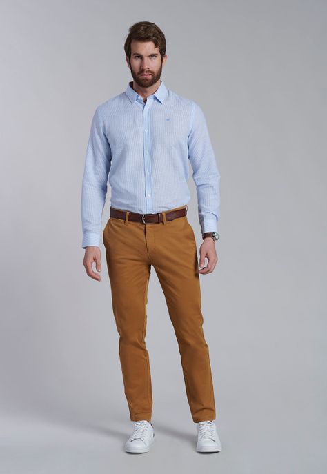 Pantalón Twill Camel Slim /31-1