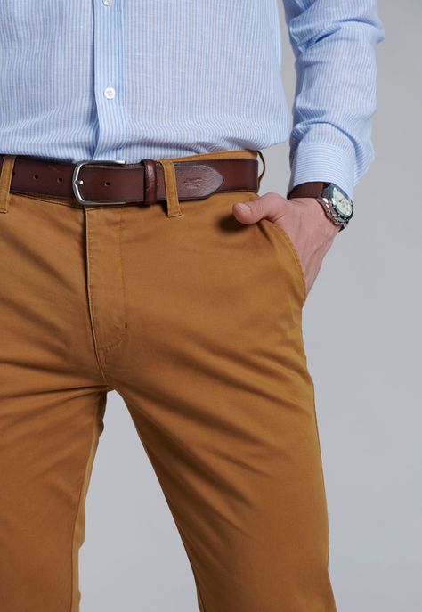 Pantalón Twill Camel Slim /31-2