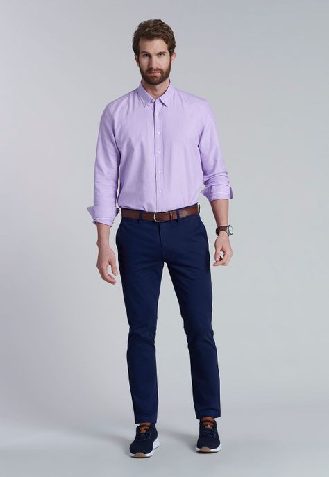 Camisa Sport Oxford Violet-1