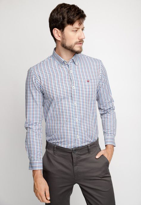 Camisa Smart Casual Dublin Burgundy-0