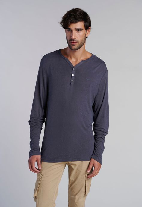 Polera Ml Henley New Jersey Metal-0
