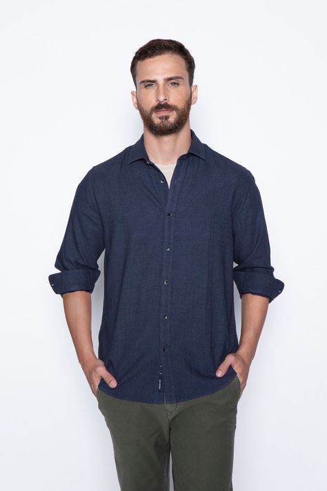 Camisa Sport F Navy Melange-0