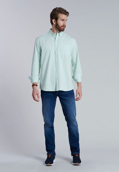 Camisa Garment Dyed Sport Fj Lt Ice-1