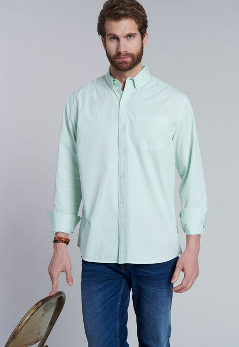 Camisa Garment Dyed Sport Fj Lt Ice-4