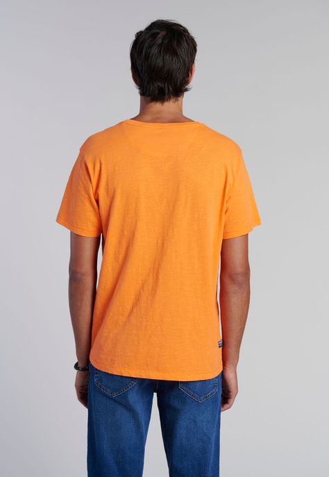 Polera Bolsillo Boston Orange-3