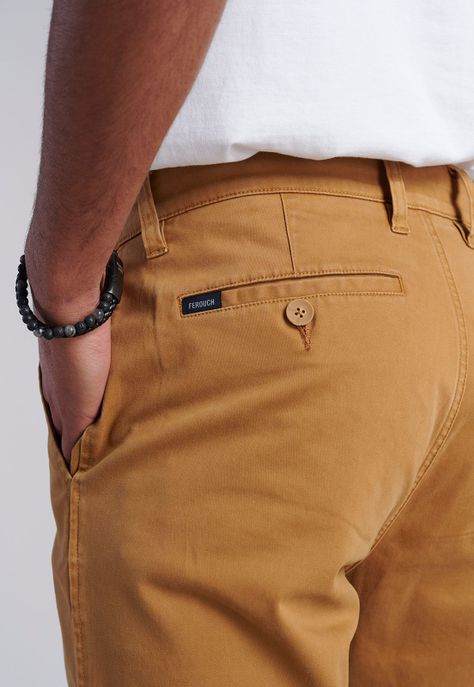 Pantalón Twill Camel Slim /33-4