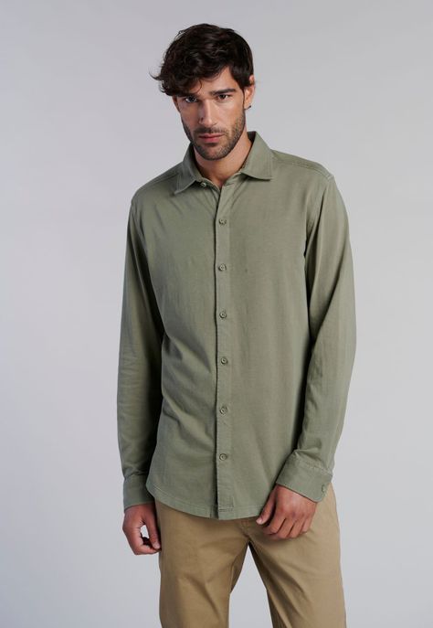 Camisa Jersey Garment Dyed F Military-0