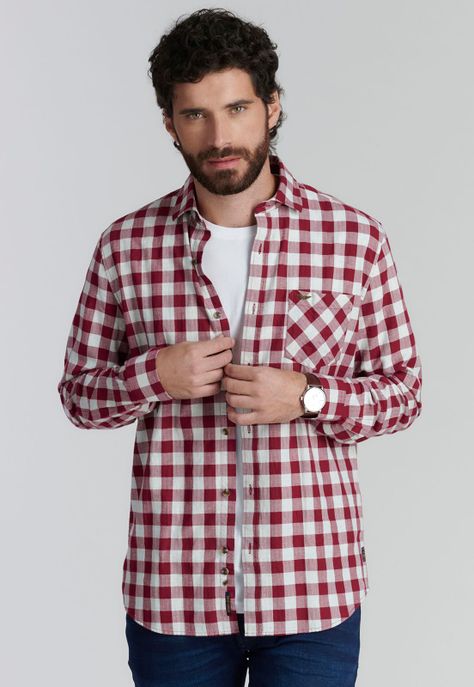 Camisa Denver Fjs Burgundy-0