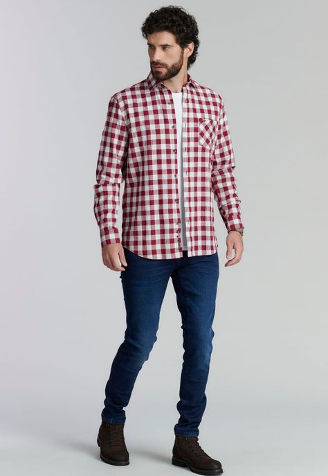 Camisa Denver Fjs Burgundy-1