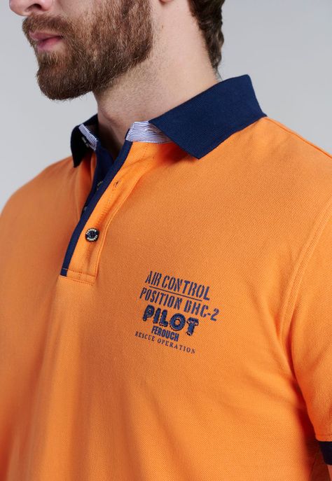 Polera Polo Denver Orange-2
