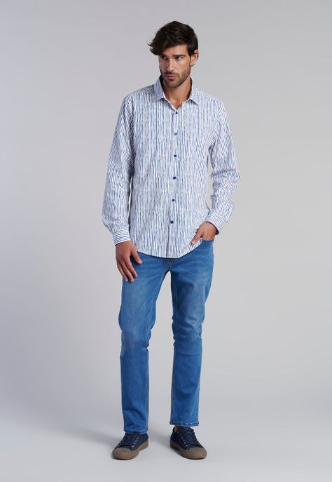 Camisa Estampada Aqua Fj Blue-1