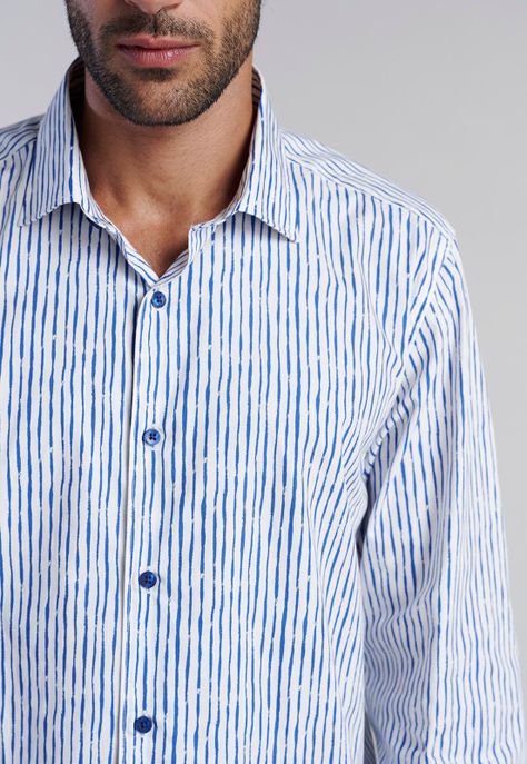 Camisa Estampada Aqua Fj Blue-2
