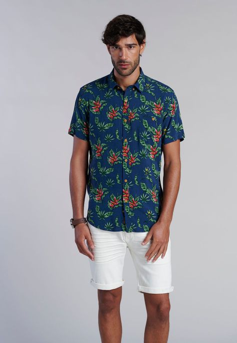 Camisa Estampada Dublin Fj Navy-0