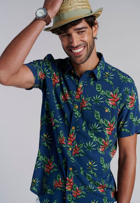 Camisa Estampada Dublin Fj Navy-4