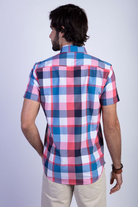 Camisa Checkered Nevada Fj Coral-1