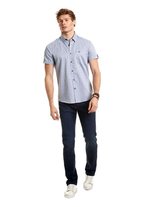 Camisa Estampada Los Angeles F Blue-1