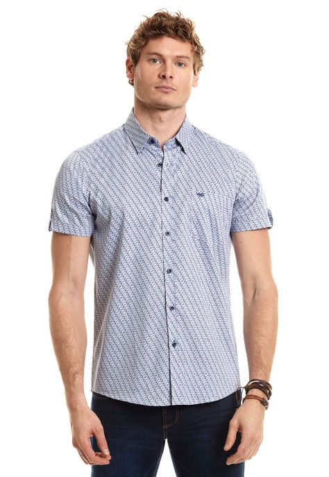 Camisa Estampada Los Angeles F Blue-0