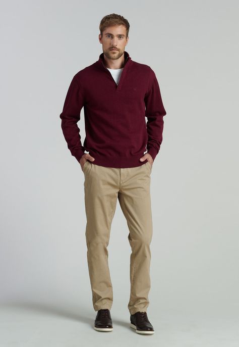 Sweater Oklahoma F Business Dk Burgundy-1