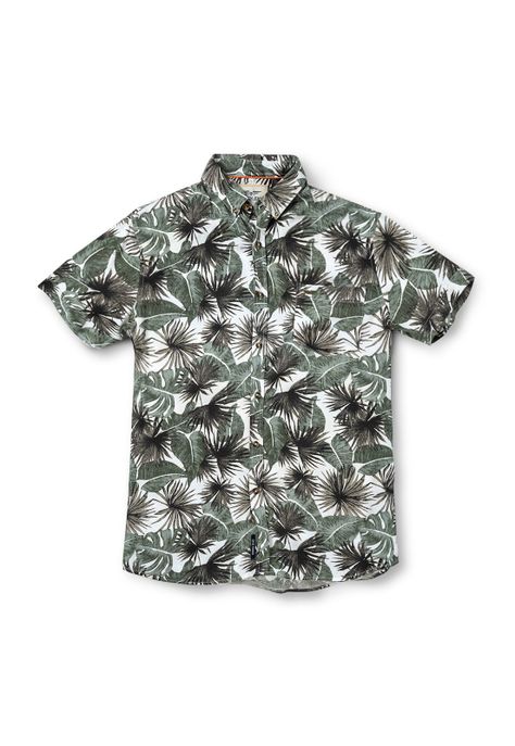 Camisa Manga Corta Estampada Michigan Fj Green-4
