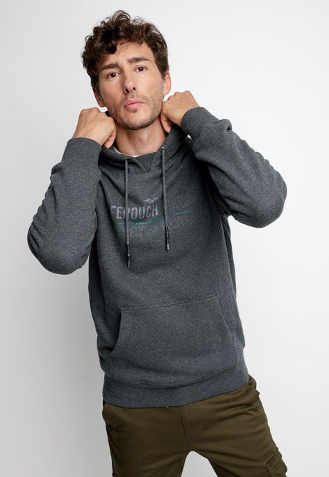 Polerón Hoodie Grafito Melange-0