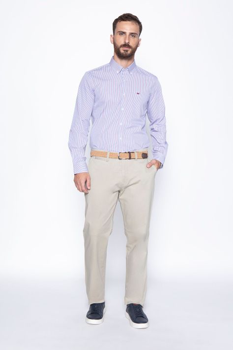 Pantalón Twill Without Pleats L/33 Almond-3