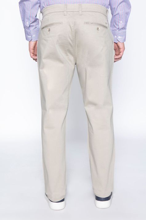 Pantalón Twill Without Pleats L/33 Almond-1