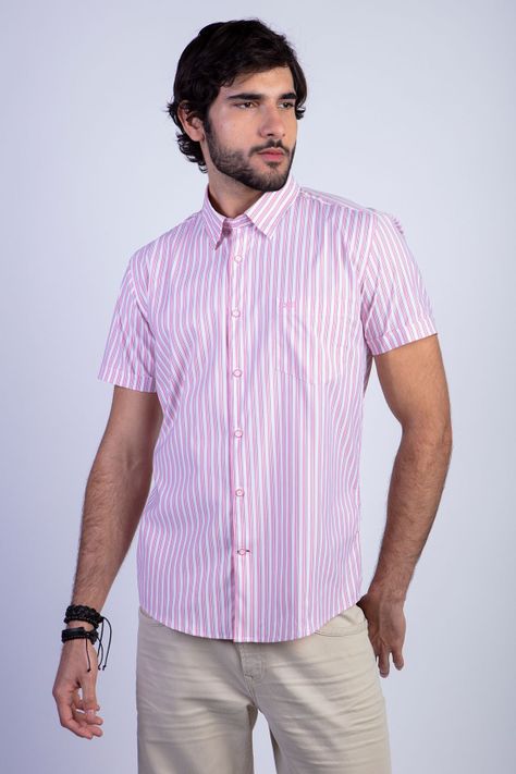 Camisa Listada Lancaster F Red-0