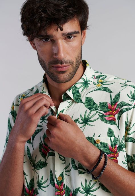 Camisa Estampada Dublin Fj Ecru-4