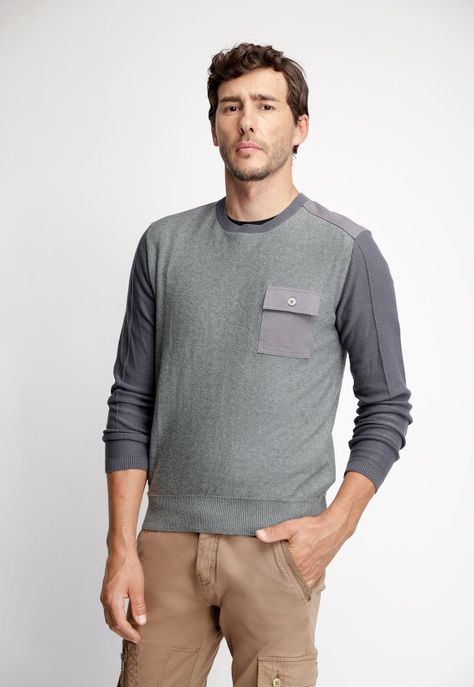 Sweater Wisconsin Dk Grey Melange-0