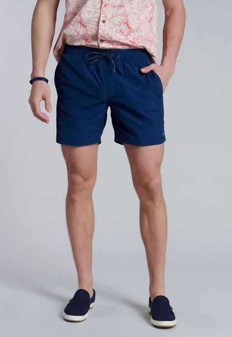 Traje De Baño Basico F Navy-0
