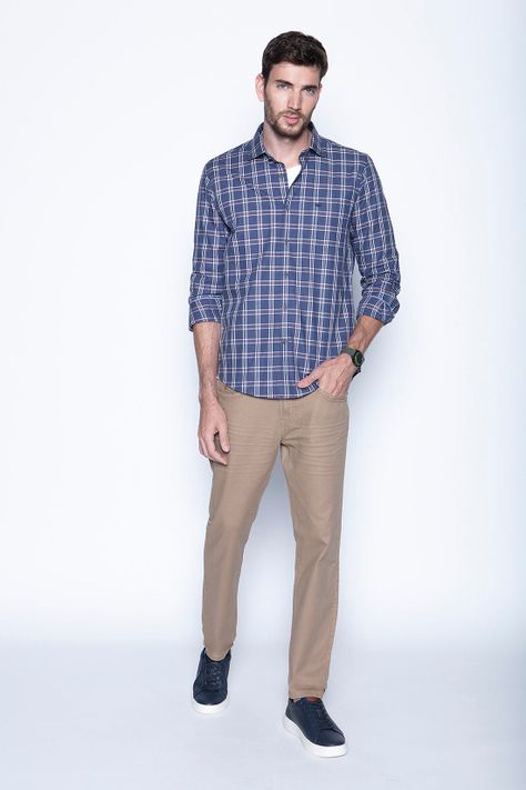 Camisa Check Ii F Navy-3