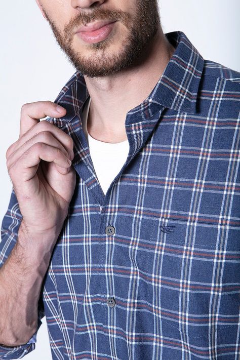 Camisa Check Ii F Navy-4