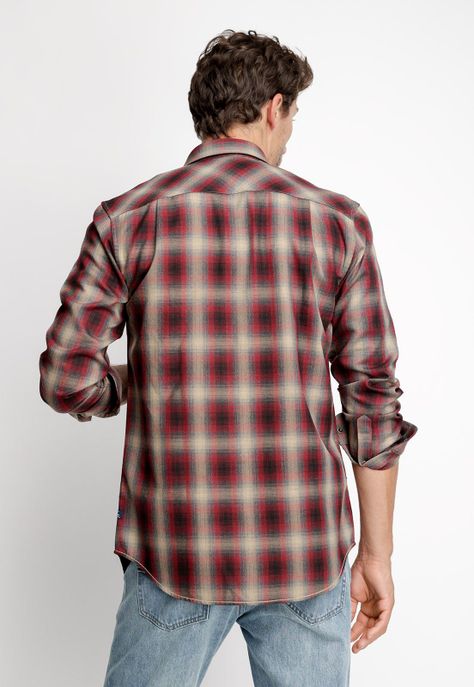 Camisa Checkered College Fj Red-1