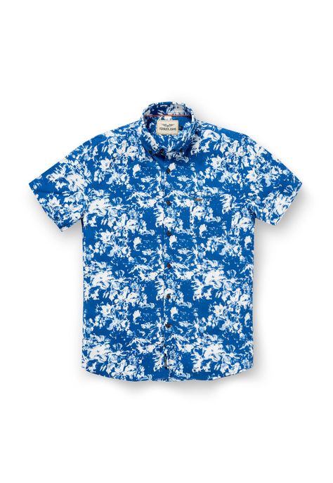 Camisa Manga Corta Estampada San Diego Blue-4