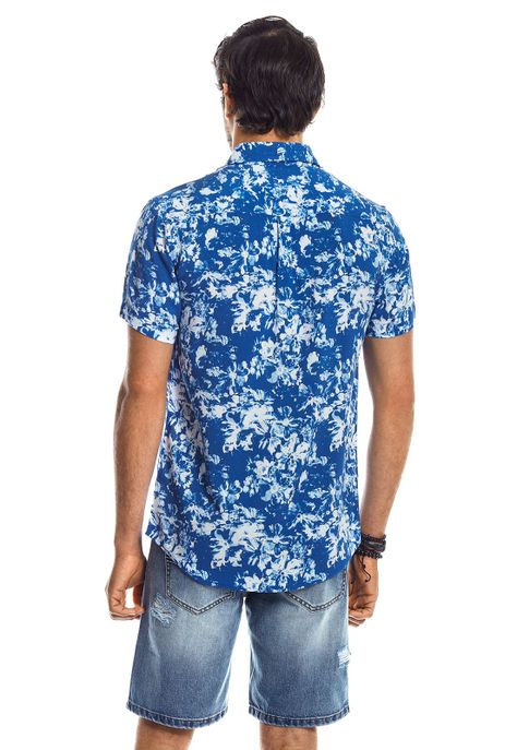 Camisa Manga Corta Estampada San Diego Blue-2
