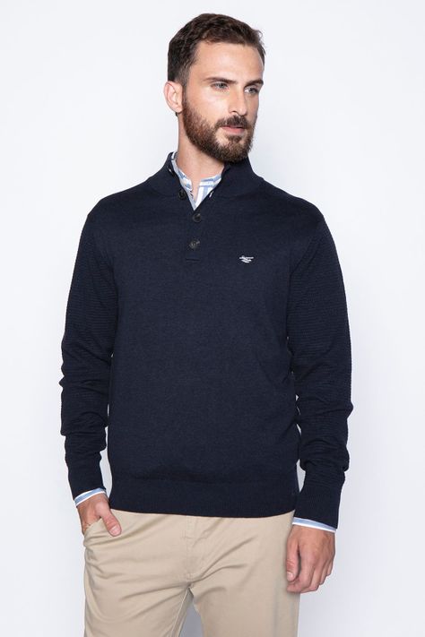 Sweater Bristol Smart Casual L/S Navy-0