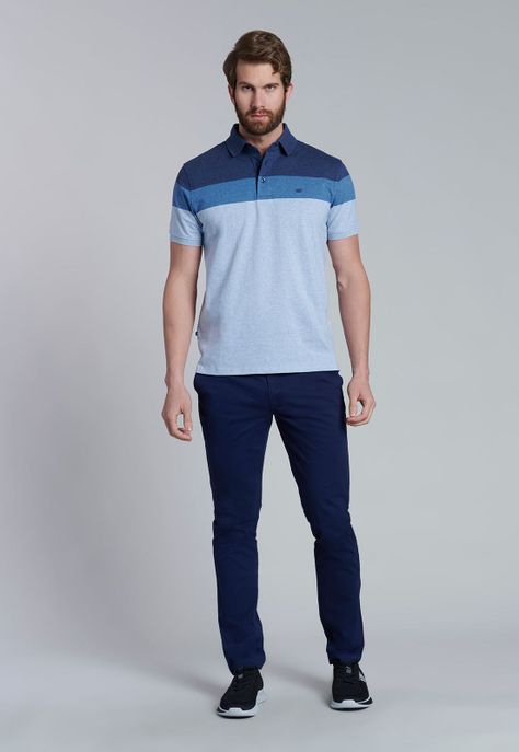 Polera Polo Rayas Baltimore Navy Melange-1