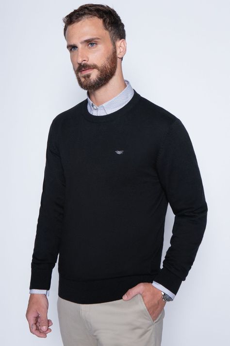 Sweater Round Neck Paris Black-0