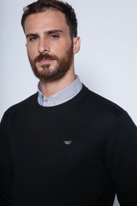 Sweater Round Neck Paris Black-2