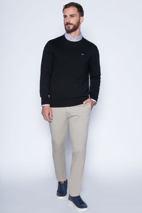 Sweater Round Neck Paris Black-3