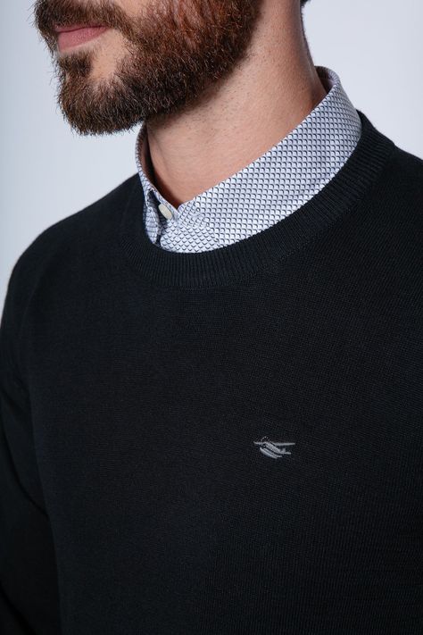Sweater Round Neck Paris Black-4