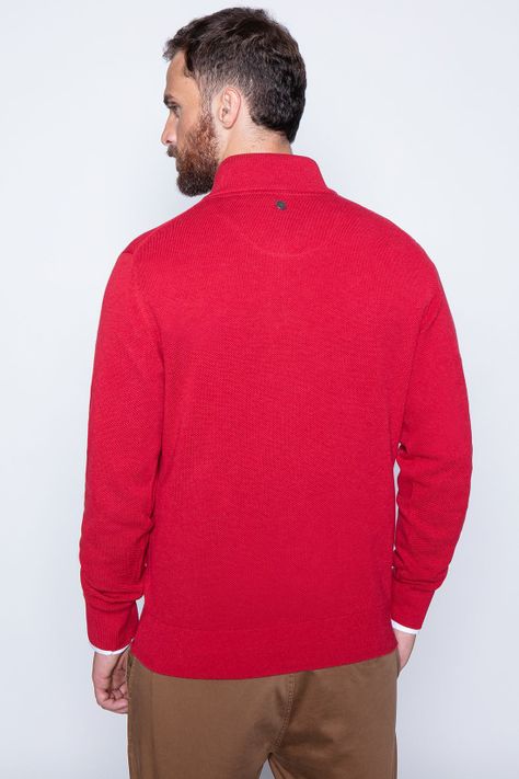 Sweater London Smart Casual L/S Red-1