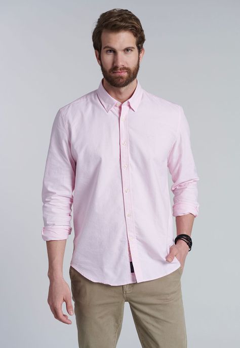 Camisa Sport Oxford Pink-0