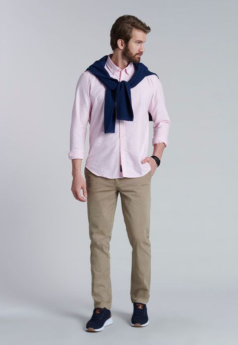 Camisa Sport Oxford Pink-4