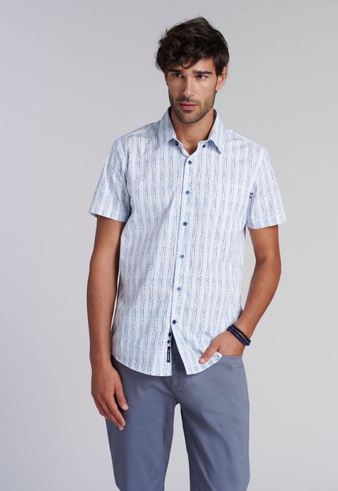 Camisa Mini Print F Sky-0