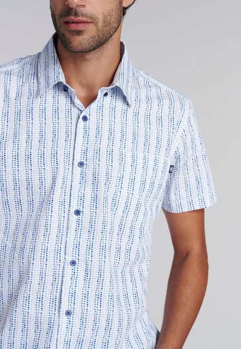 Camisa Mini Print F Sky-2